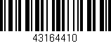 Código de barras (EAN, GTIN, SKU, ISBN): '43164410'