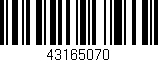 Código de barras (EAN, GTIN, SKU, ISBN): '43165070'