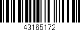 Código de barras (EAN, GTIN, SKU, ISBN): '43165172'
