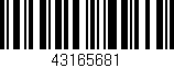 Código de barras (EAN, GTIN, SKU, ISBN): '43165681'