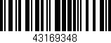 Código de barras (EAN, GTIN, SKU, ISBN): '43169348'