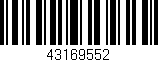 Código de barras (EAN, GTIN, SKU, ISBN): '43169552'