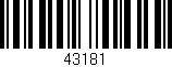Código de barras (EAN, GTIN, SKU, ISBN): '43181'