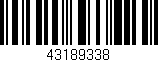 Código de barras (EAN, GTIN, SKU, ISBN): '43189338'