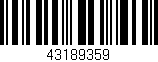 Código de barras (EAN, GTIN, SKU, ISBN): '43189359'