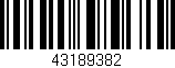 Código de barras (EAN, GTIN, SKU, ISBN): '43189382'