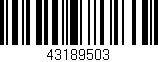 Código de barras (EAN, GTIN, SKU, ISBN): '43189503'