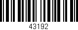Código de barras (EAN, GTIN, SKU, ISBN): '43192'