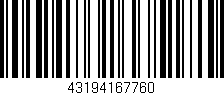 Código de barras (EAN, GTIN, SKU, ISBN): '43194167760'