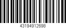 Código de barras (EAN, GTIN, SKU, ISBN): '43194912698'