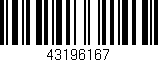 Código de barras (EAN, GTIN, SKU, ISBN): '43196167'