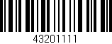 Código de barras (EAN, GTIN, SKU, ISBN): '43201111'