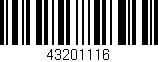 Código de barras (EAN, GTIN, SKU, ISBN): '43201116'