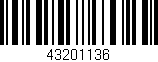 Código de barras (EAN, GTIN, SKU, ISBN): '43201136'