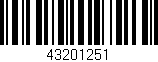 Código de barras (EAN, GTIN, SKU, ISBN): '43201251'