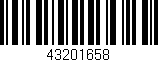 Código de barras (EAN, GTIN, SKU, ISBN): '43201658'