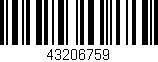 Código de barras (EAN, GTIN, SKU, ISBN): '43206759'