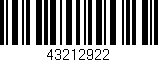 Código de barras (EAN, GTIN, SKU, ISBN): '43212922'
