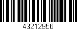 Código de barras (EAN, GTIN, SKU, ISBN): '43212956'