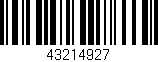 Código de barras (EAN, GTIN, SKU, ISBN): '43214927'