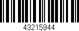 Código de barras (EAN, GTIN, SKU, ISBN): '43215944'