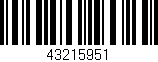 Código de barras (EAN, GTIN, SKU, ISBN): '43215951'