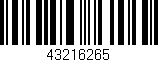 Código de barras (EAN, GTIN, SKU, ISBN): '43216265'