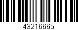 Código de barras (EAN, GTIN, SKU, ISBN): '43216665'
