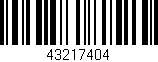 Código de barras (EAN, GTIN, SKU, ISBN): '43217404'