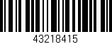 Código de barras (EAN, GTIN, SKU, ISBN): '43218415'
