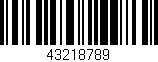 Código de barras (EAN, GTIN, SKU, ISBN): '43218789'
