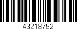 Código de barras (EAN, GTIN, SKU, ISBN): '43218792'