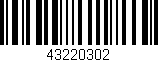 Código de barras (EAN, GTIN, SKU, ISBN): '43220302'