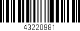 Código de barras (EAN, GTIN, SKU, ISBN): '43220981'