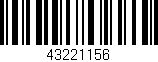 Código de barras (EAN, GTIN, SKU, ISBN): '43221156'