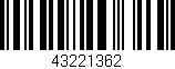 Código de barras (EAN, GTIN, SKU, ISBN): '43221362'