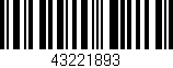 Código de barras (EAN, GTIN, SKU, ISBN): '43221893'
