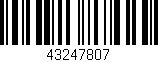 Código de barras (EAN, GTIN, SKU, ISBN): '43247807'