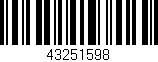 Código de barras (EAN, GTIN, SKU, ISBN): '43251598'