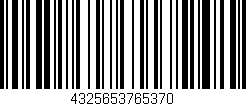 Código de barras (EAN, GTIN, SKU, ISBN): '4325653765370'