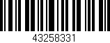 Código de barras (EAN, GTIN, SKU, ISBN): '43258331'