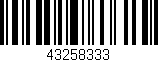Código de barras (EAN, GTIN, SKU, ISBN): '43258333'