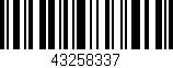 Código de barras (EAN, GTIN, SKU, ISBN): '43258337'