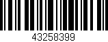 Código de barras (EAN, GTIN, SKU, ISBN): '43258399'