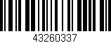 Código de barras (EAN, GTIN, SKU, ISBN): '43260337'