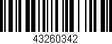 Código de barras (EAN, GTIN, SKU, ISBN): '43260342'