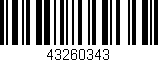 Código de barras (EAN, GTIN, SKU, ISBN): '43260343'