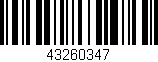 Código de barras (EAN, GTIN, SKU, ISBN): '43260347'