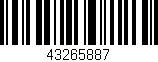 Código de barras (EAN, GTIN, SKU, ISBN): '43265887'