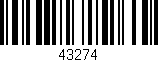 Código de barras (EAN, GTIN, SKU, ISBN): '43274'